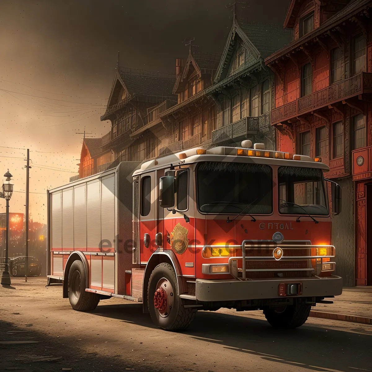 Picture of Transport Powerhouse: Fire Engine on the Road