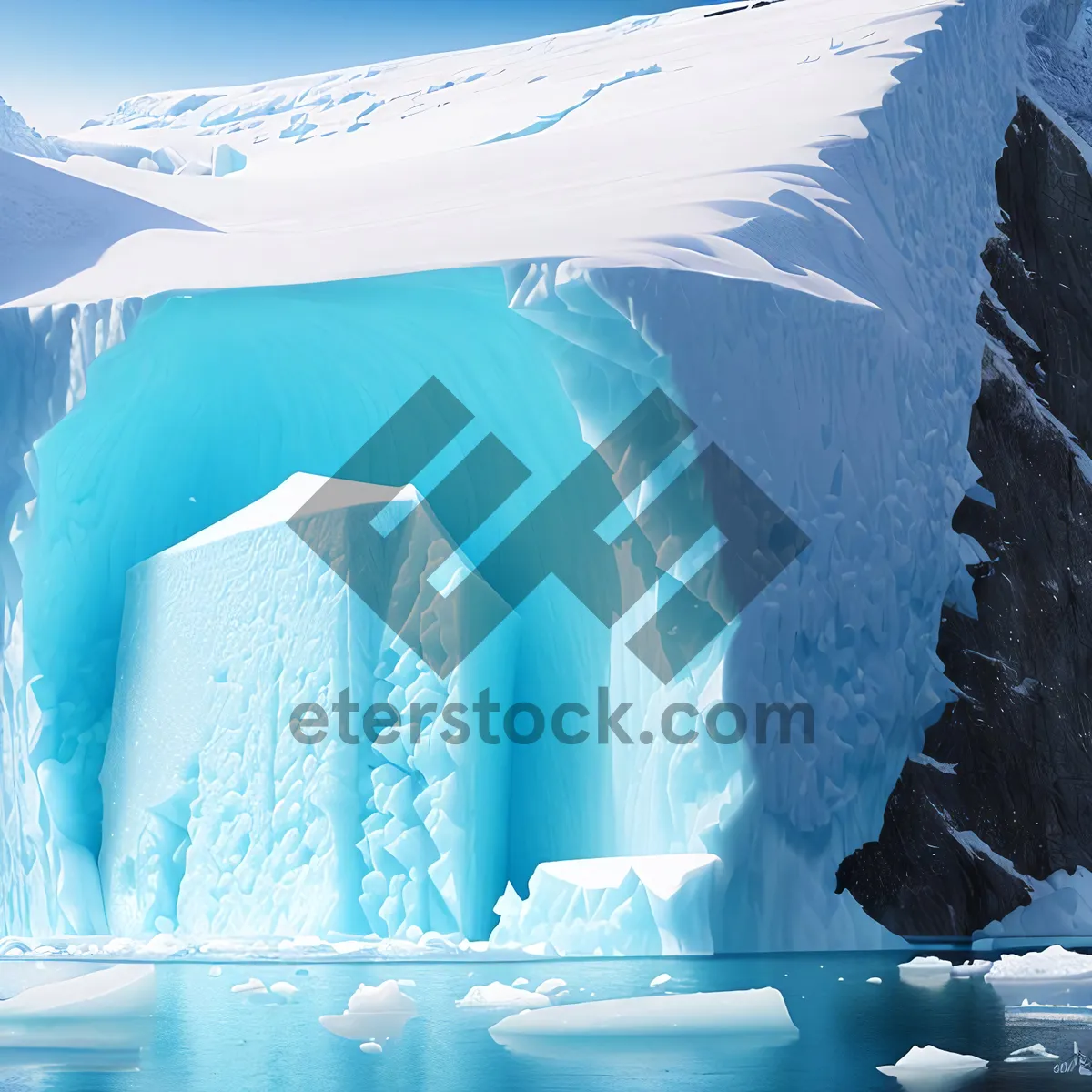 Picture of Majestic Frozen Glacier in Arctic Waters