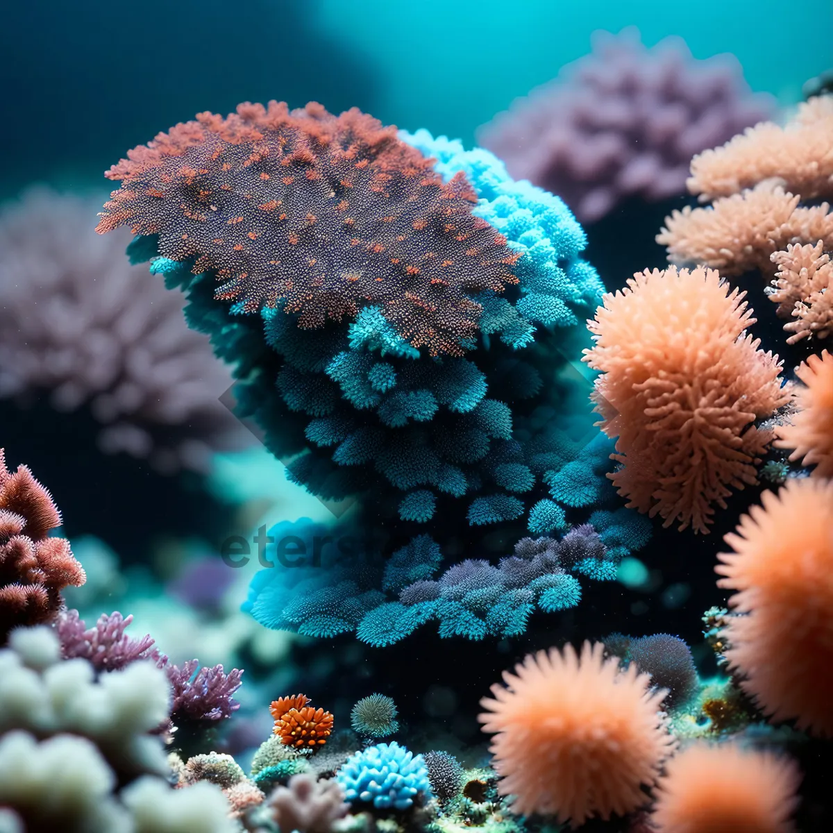 Picture of Exotic Coral Reef Underwater Beauty