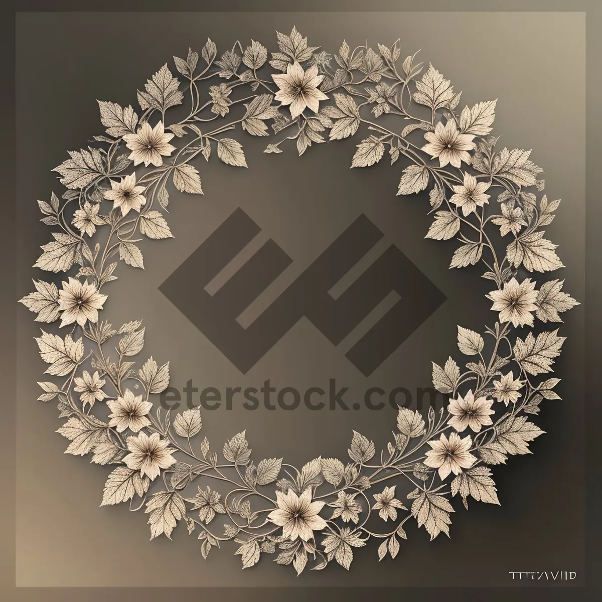 Picture of Ornate Snowflake Decorative Border Design