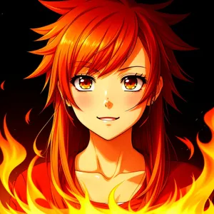 Stylish Cartoon Haircut: Fashionable Artistic Facial Image