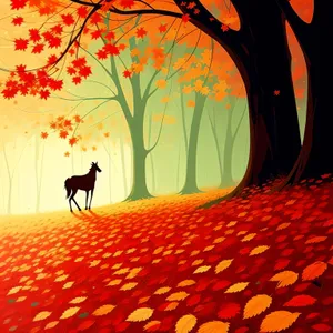 Autumn-inspired Pumpkin Silhouette with Tree