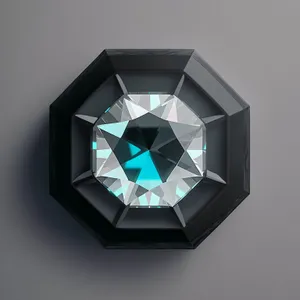 3D Gem Icon in Symbolic Box