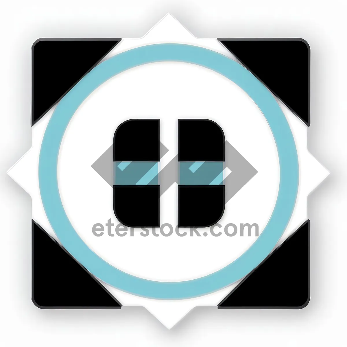 Picture of Web Button Icons Set - Black Glossy Symbols