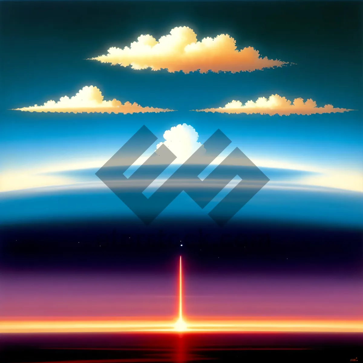 Picture of Golden Sunsets over Oceanic Horizons