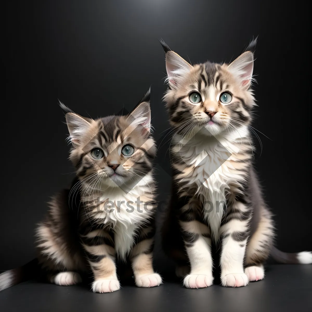 Picture of Adorable kitten with curious eyes and fluffy fur