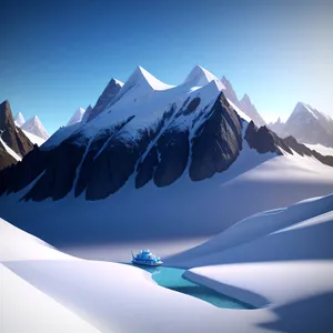 Scenic Skyline: Majestic Sunlit Mountain Landscape