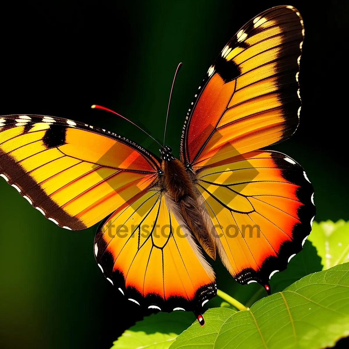 Picture of Vibrant Monarch Butterfly in Flower Garden