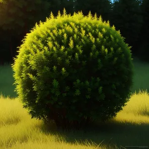 Bright Yellow Sunflower in a Garden