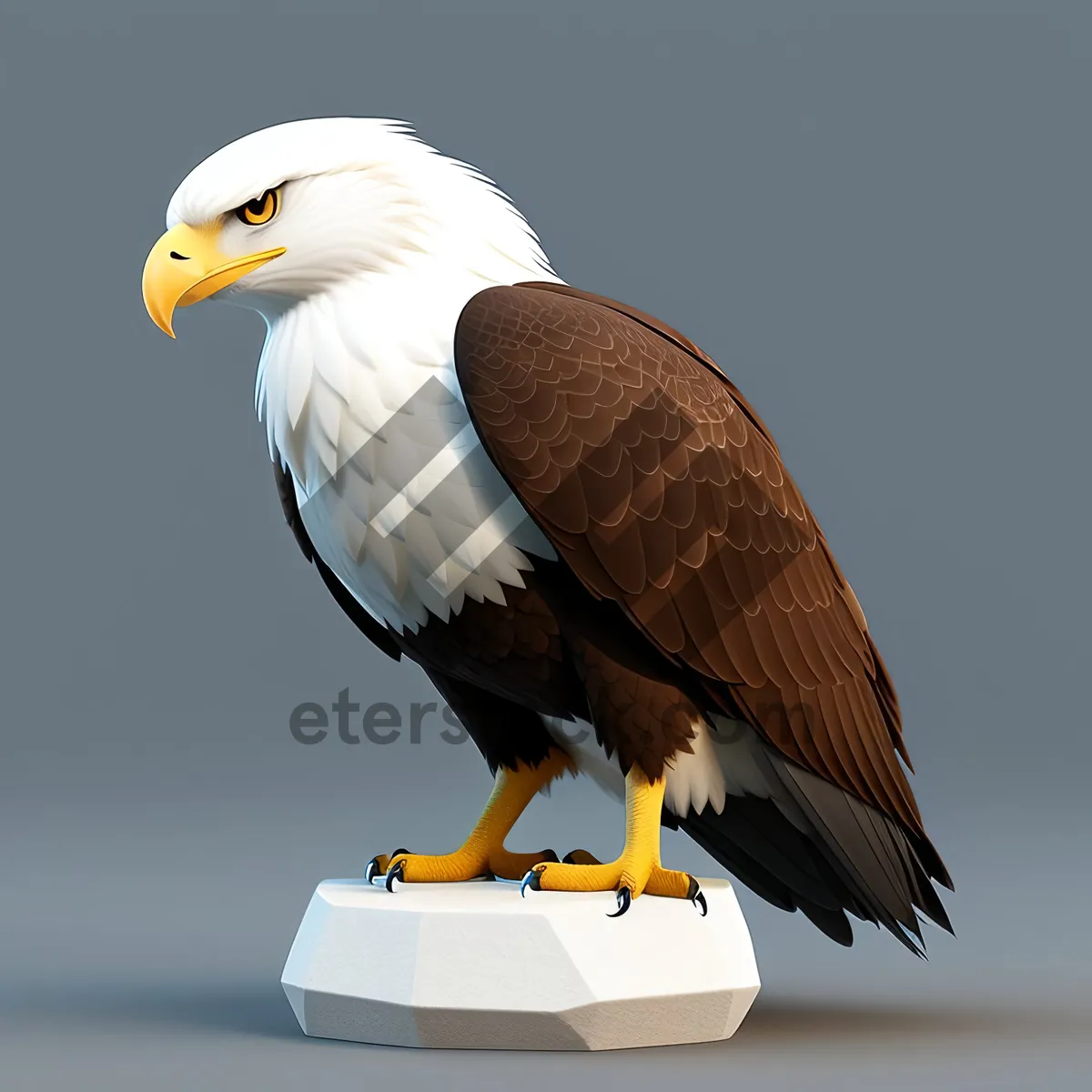 Picture of Majestic Bald Eagle Soaring in Freedom