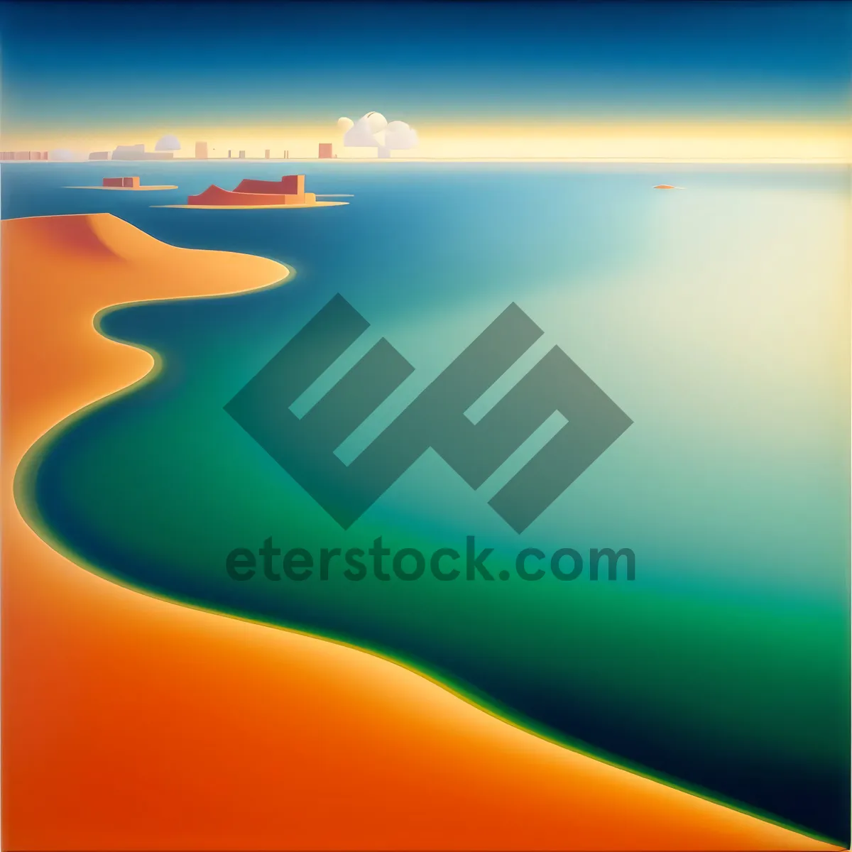 Picture of Futuristic Digital Wave Abstract Background