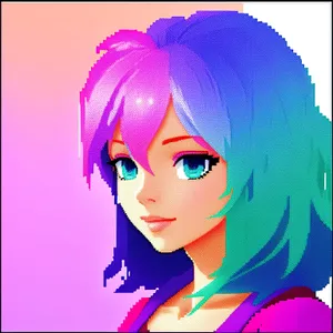 Artistic Charm: Fashionable Portrait with Makeup and Amulet