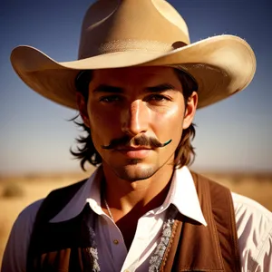 Smiling Cowboy Man in Western Hat