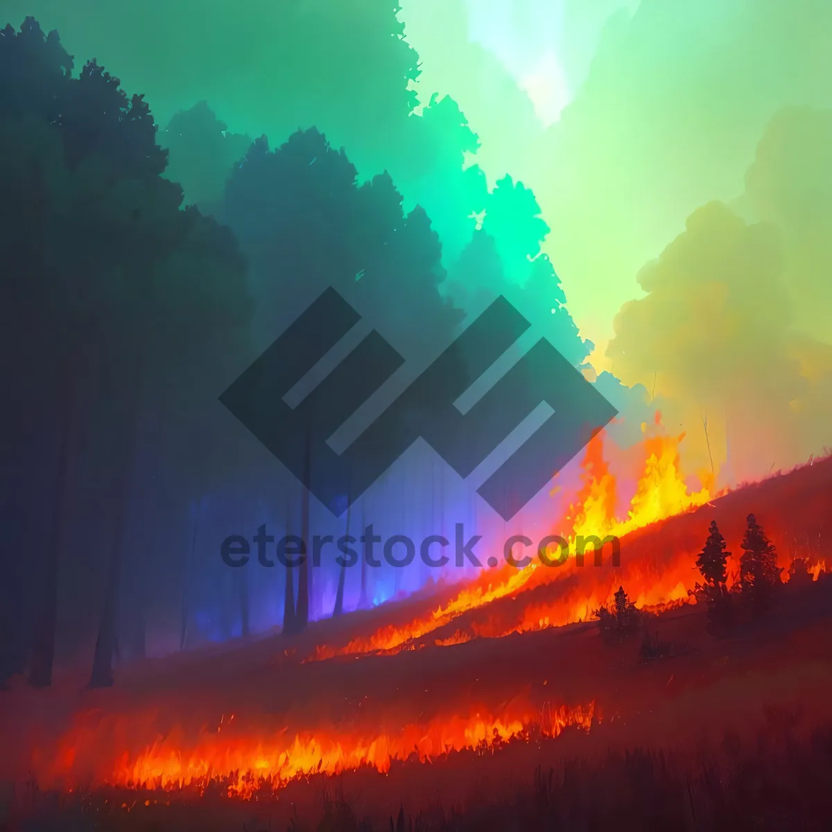 Picture of Radiant Sunset Sky with Celestial Light