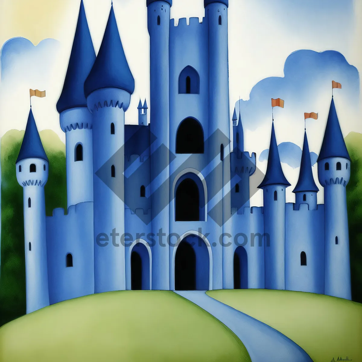 Picture of Colorful Rocket Pencil: A vibrant artistic tool for creative education