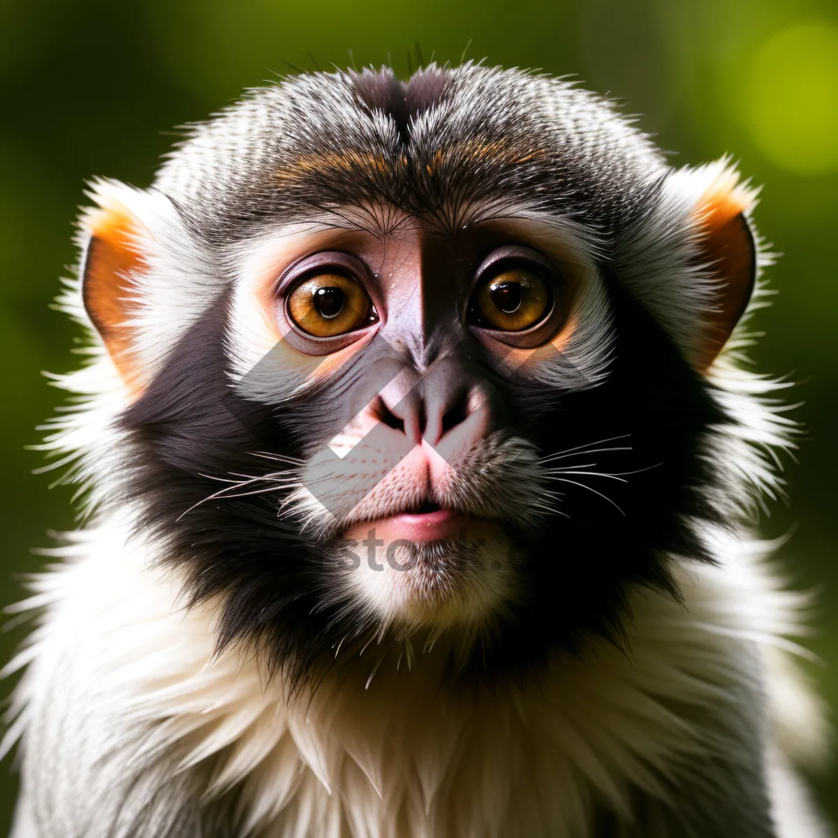 Picture of Playful Primate Glancing with Furry Charm