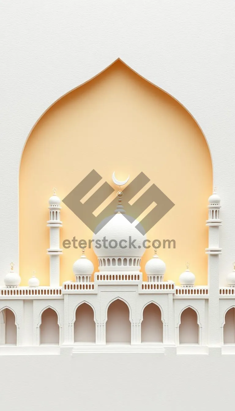 Picture of Religious Dome and Chandelier in Architectural Church Setting