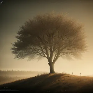 Serenity amidst the Sunny Woody Landscape