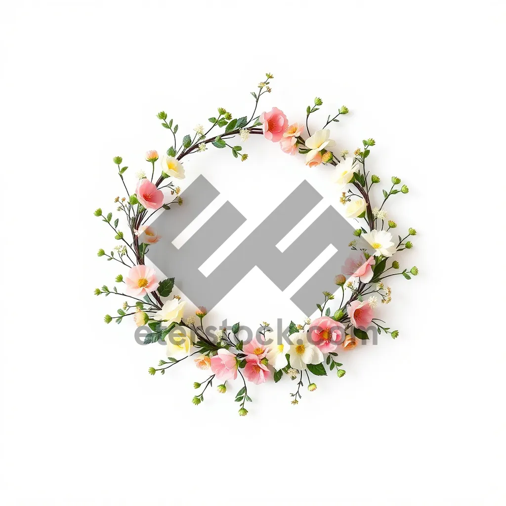 Picture of Floral silhouette graphic design element for holiday card