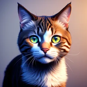 Curious Tabby Kitten with Adorable Whiskers