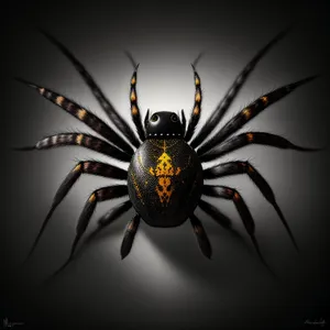 Arachnid-inspired Black Chandelier Lighting Fixture.