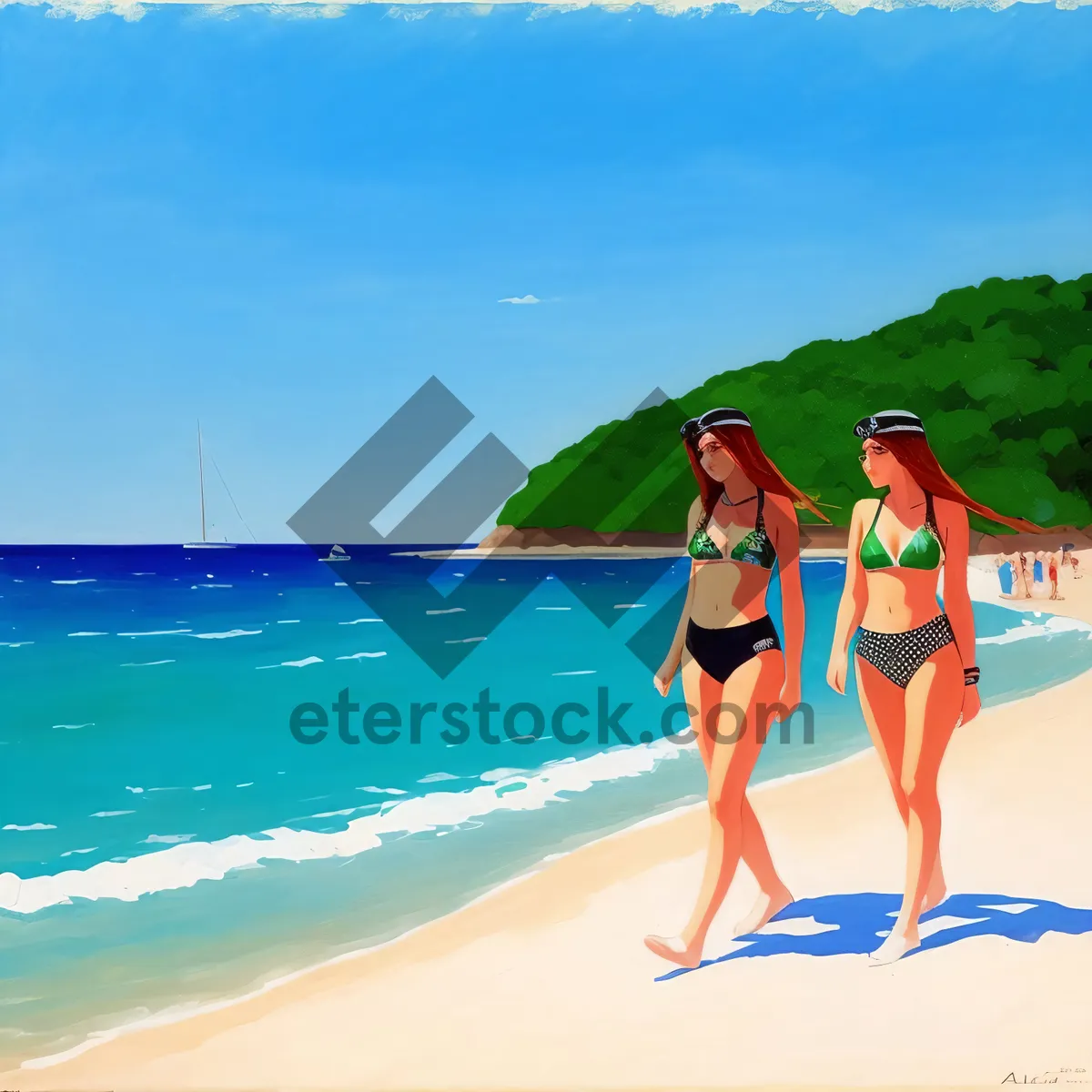 Picture of Serenity by the Shore: Radiant Summer Beachscape