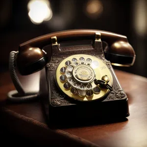 Vintage Black Rotary Dial Telephone For Business Office Communication