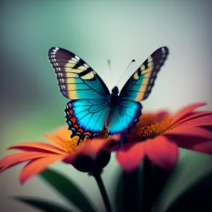 Colorful Monarch Butterfly on Vibrant Flower