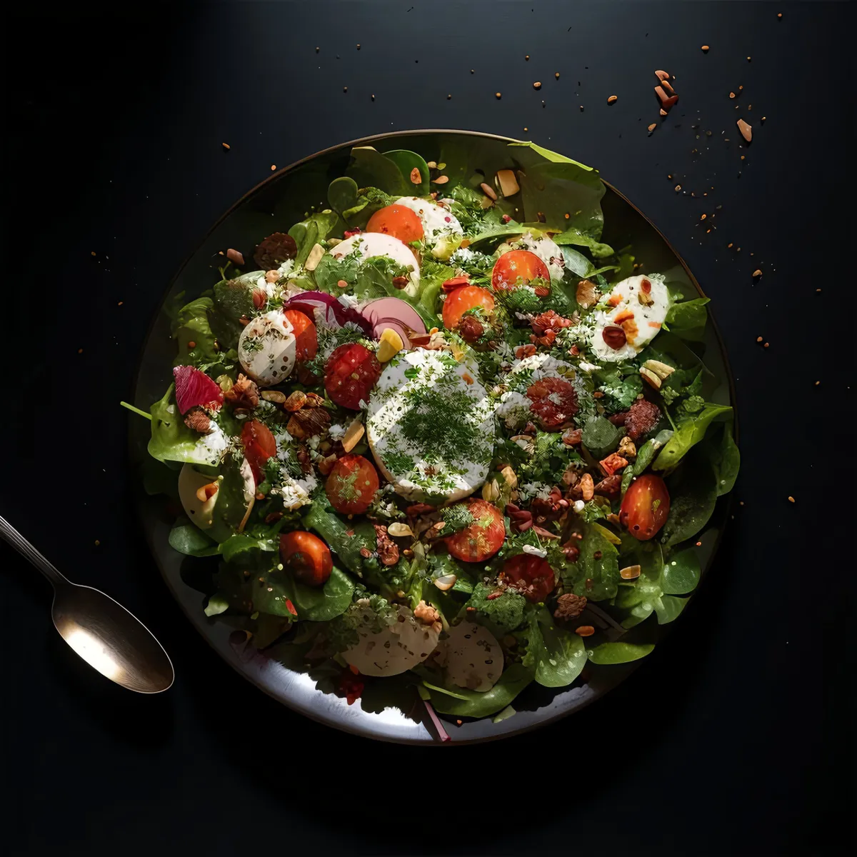 Picture of Fresh Vegetable Salad with Pepper Tomato Sauce