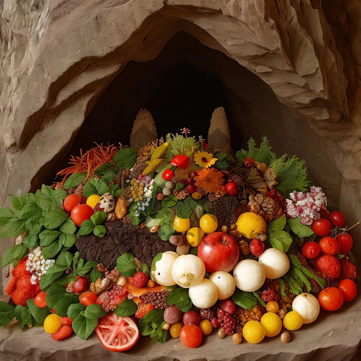 Picture of Fruit and Vegetables Basket - Fresh and Healthy Produce