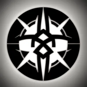 Shiny Black Metal Button Icon Design