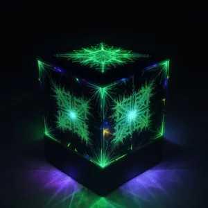 Futuristic Digital Fractal Light Art Design Texture Glow