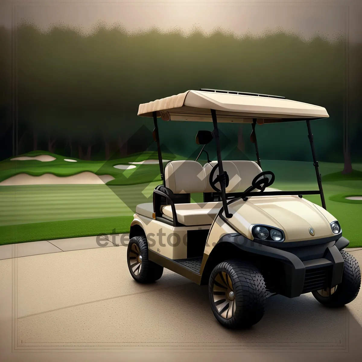 Picture of Golf Cart on the Course