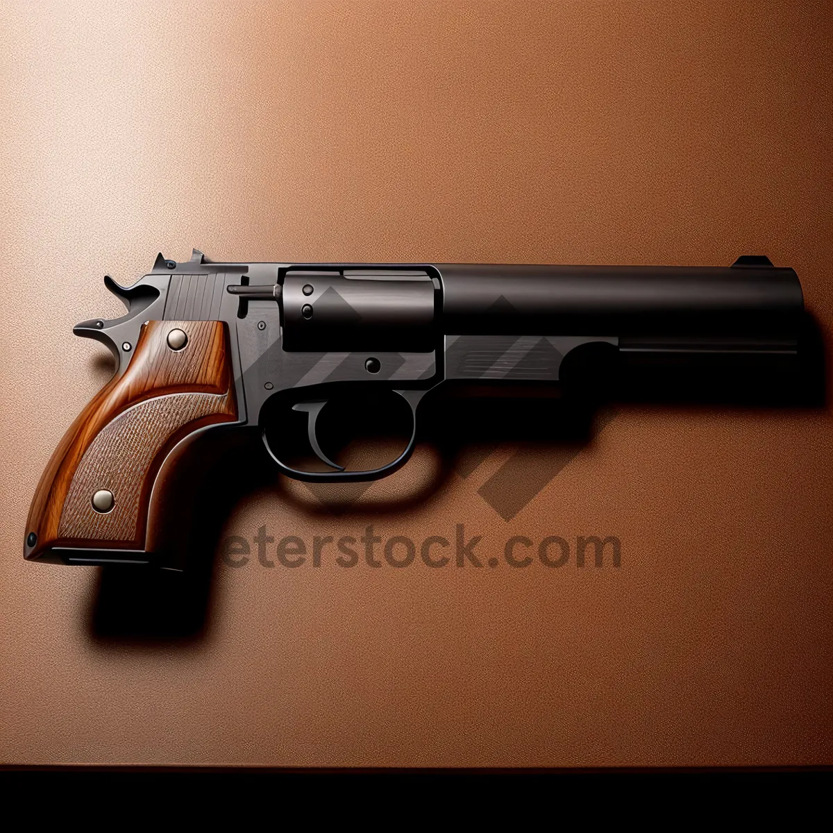 Picture of Black Military Revolver Handgun: Powerful Weapon for Protection and Security