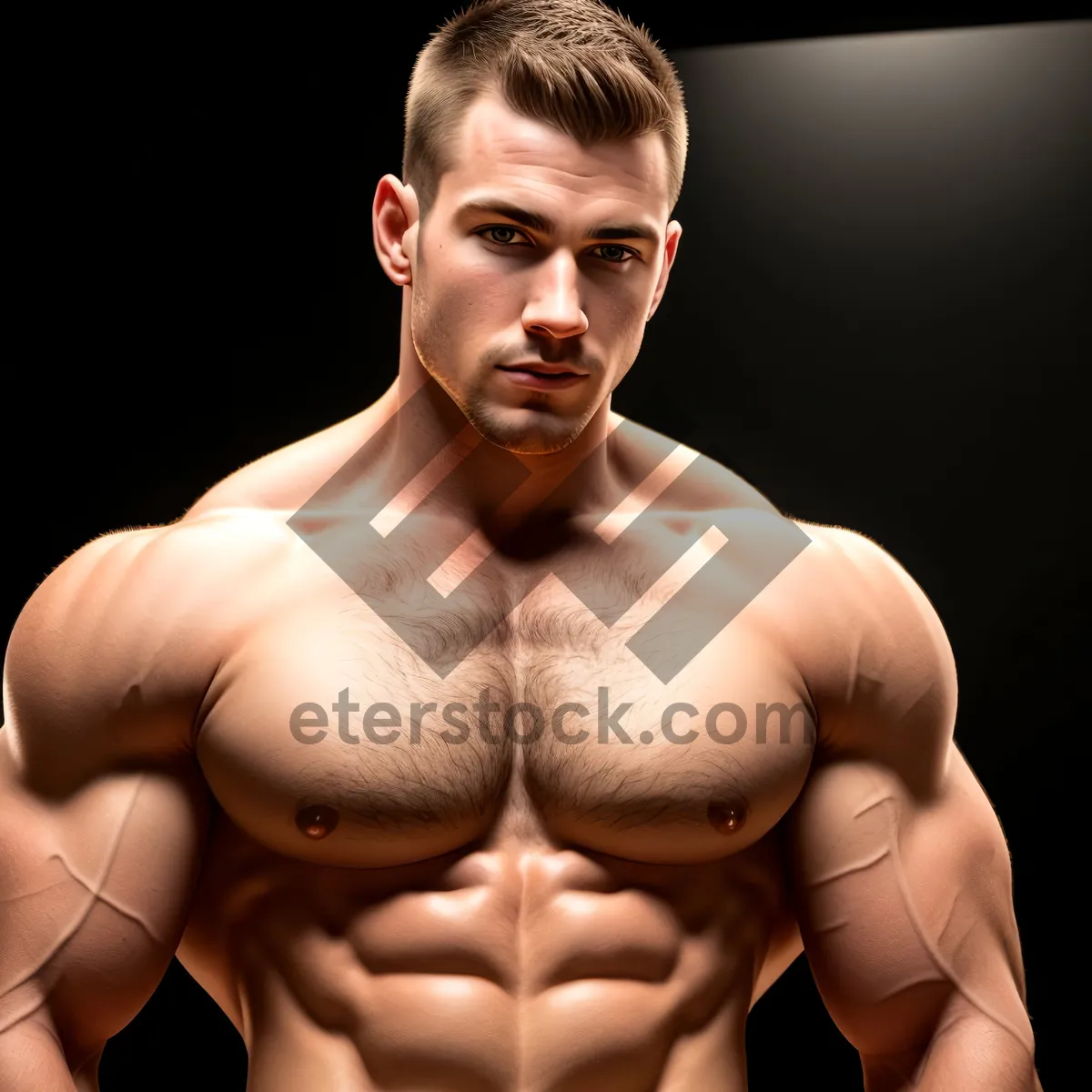 Picture of Muscular Male Model: Powerful and Fit