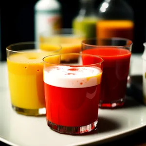 Fresh Fruit Breakfast Refreshment Glass Orange Juice.
