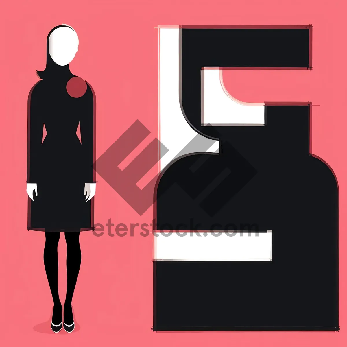 Picture of Business Man Icon Set - 3D Boutique Symbol with Blank Sign