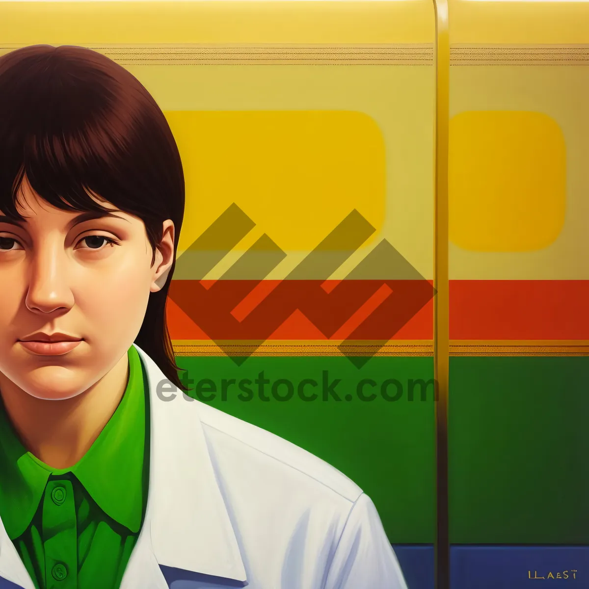 Picture of Successful and Happy Businesswoman Smiling in Office