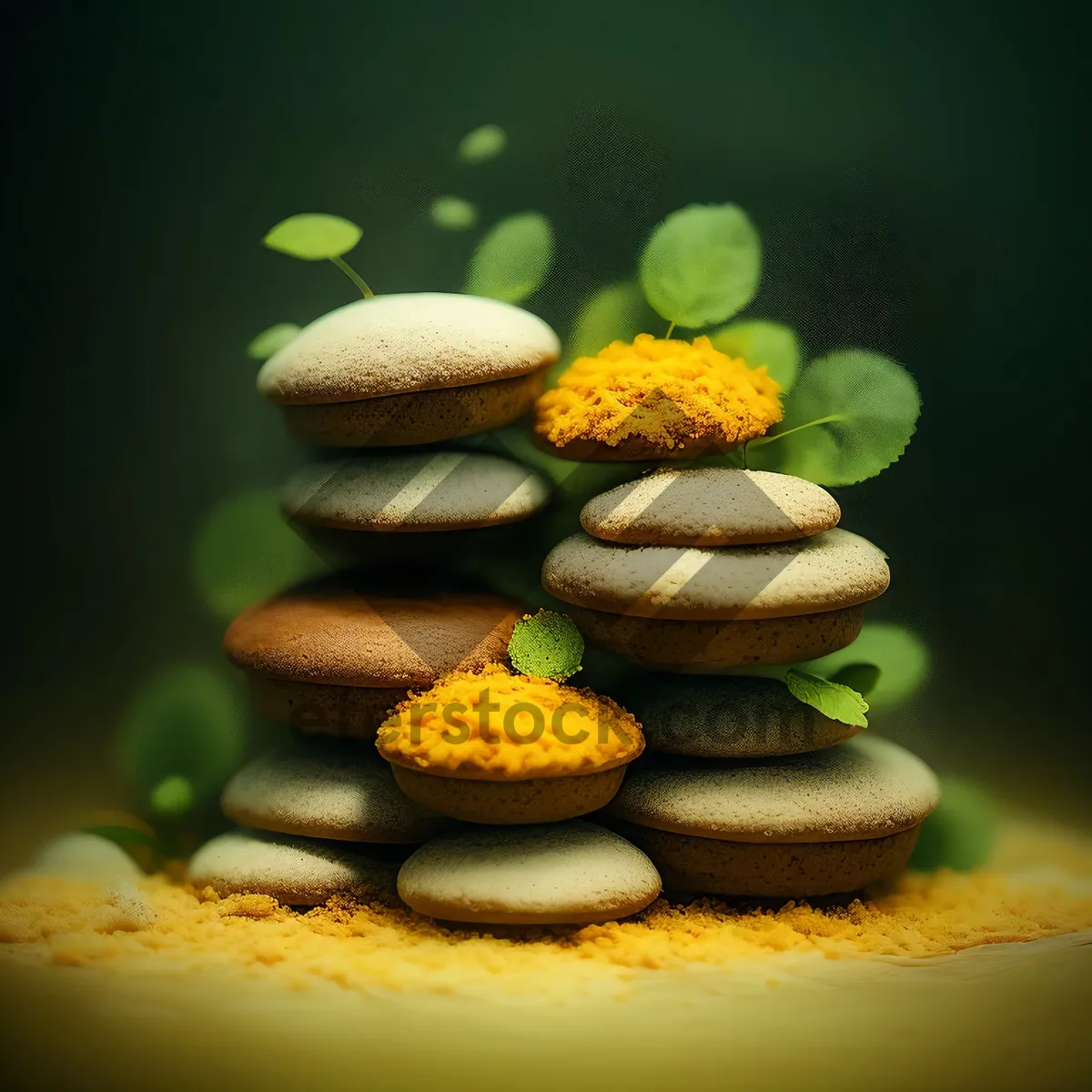 Picture of Zen Stack of Healing Stones for Wellness Therapy