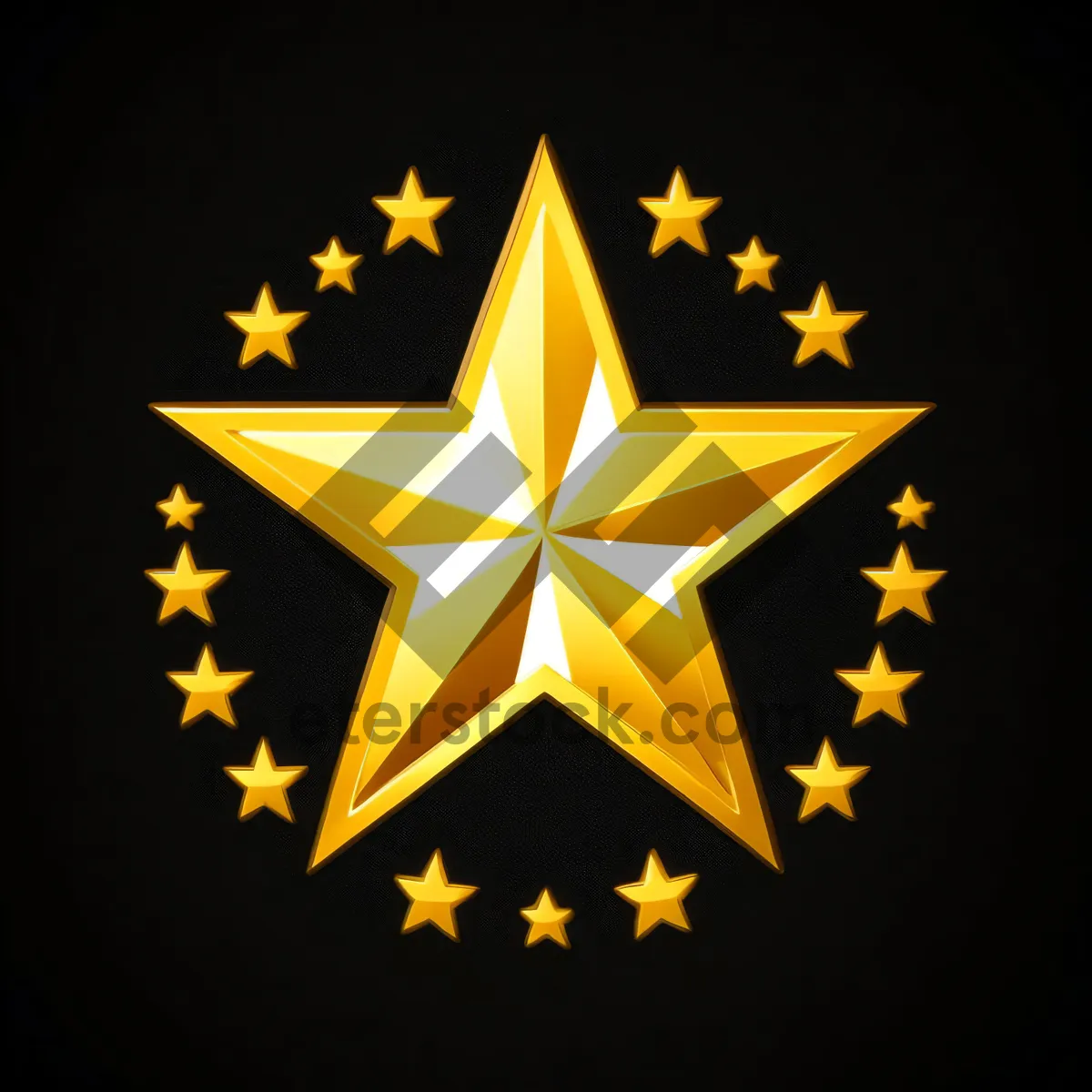 Picture of Heraldic Five-Spot Star Icon Graphic Design