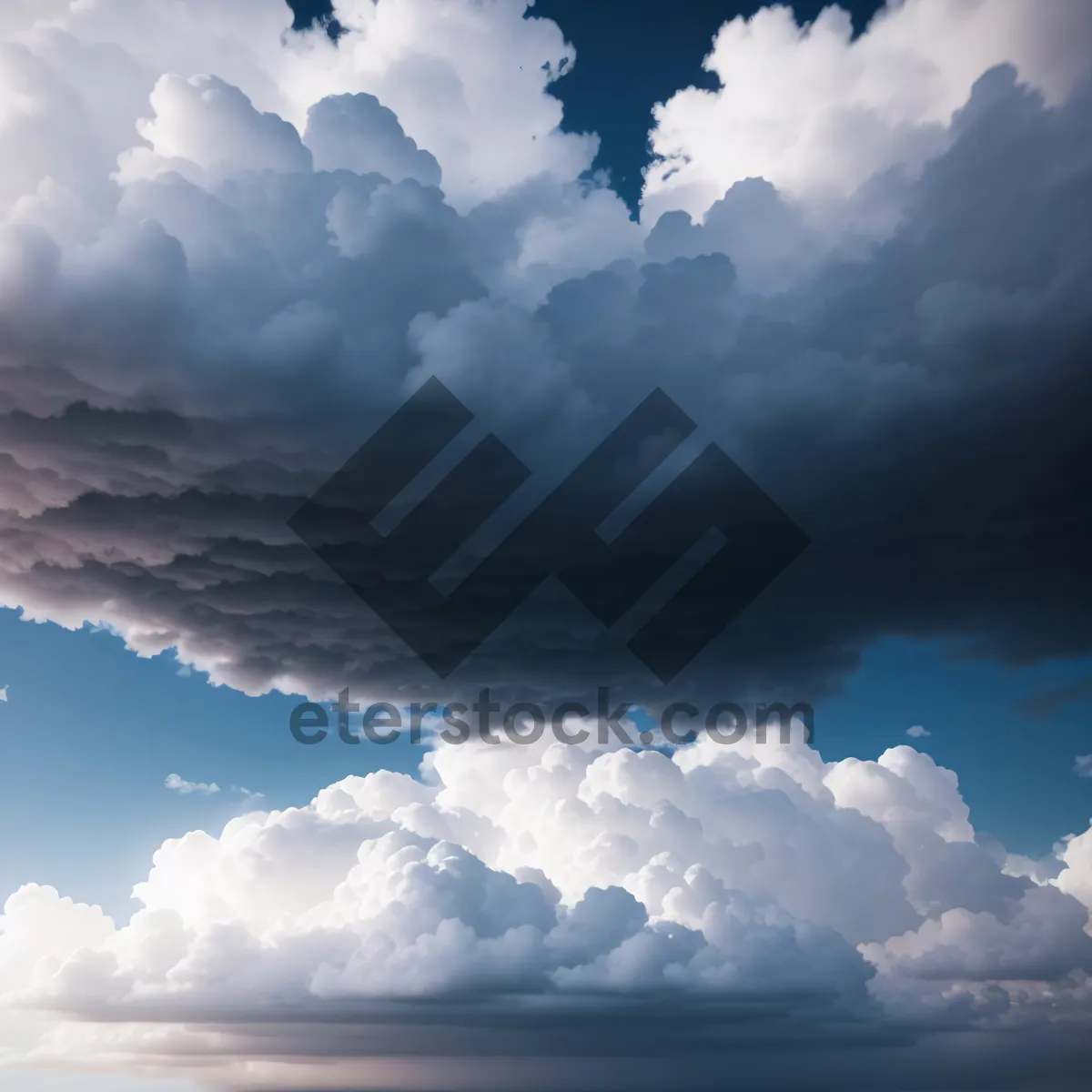 Picture of Sunny Cloudscape over Azure Sky