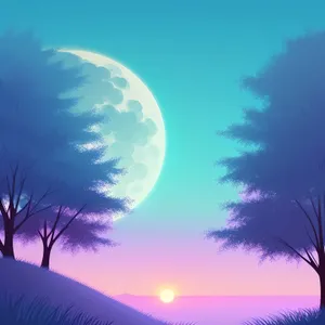 Summer Sky with Bright Sun and Clouds