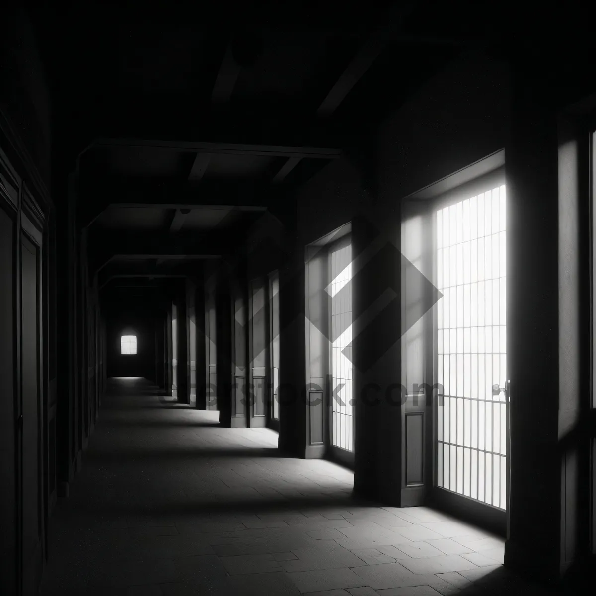 Picture of Cellblock Interior: Stark Architecture of a Prison