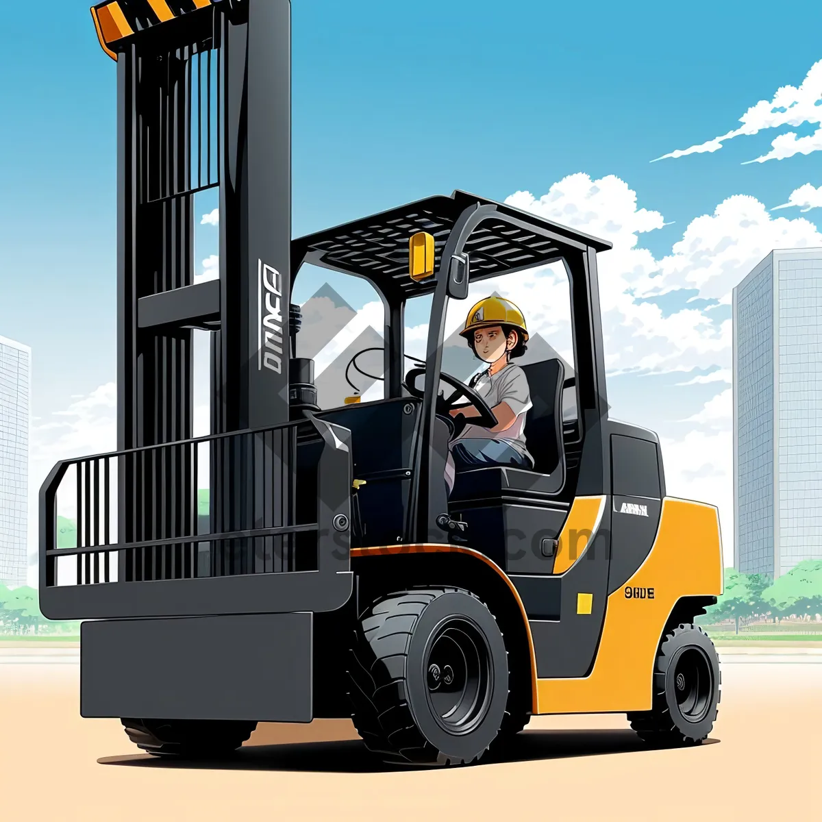 Picture of Heavy Duty Forklift Truck: Efficient Industrial Cargo Loader