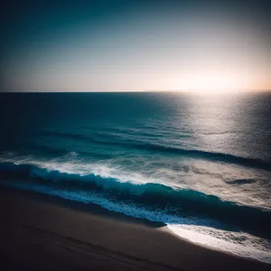 Sunset Serenity at Tropical Beach Paradise