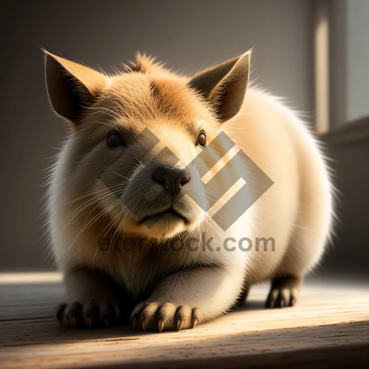 Picture of Adorable Fluffy Kitty on a Windowsill