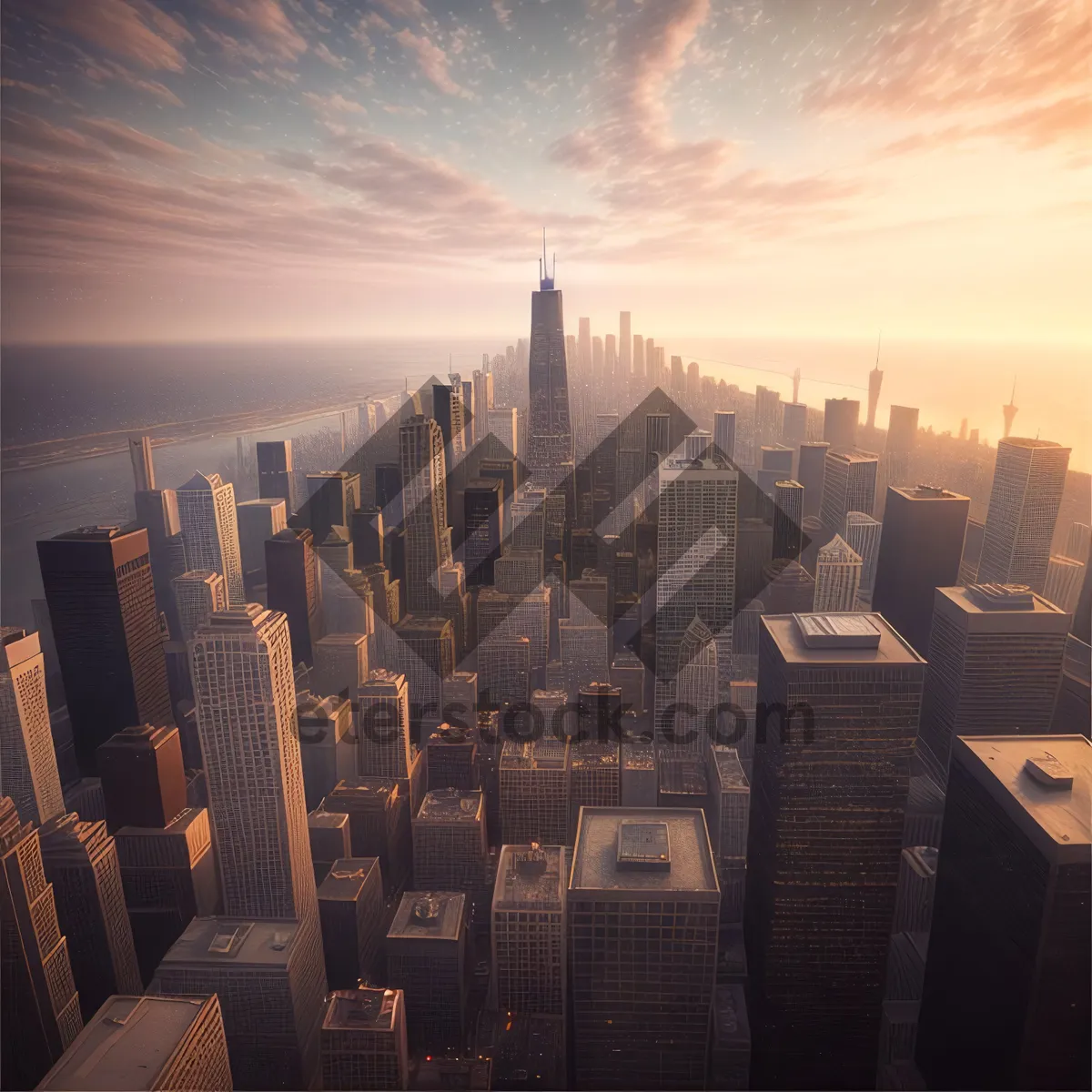 Picture of City Lights: Majestic Skyscrapers Illuminate Urban Skyline