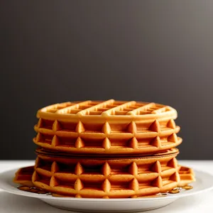 Gourmet Chocolate Cake Stack on Plate