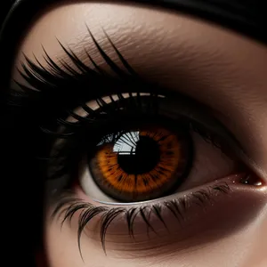 Closeup Vision: Mesmerizing Eye with Perfectly Defined Eyebrow