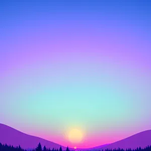 Vibrant Sunset Over Clear Horizon